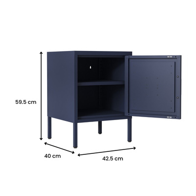 Phoenix Bedside Table Locker - Slate Grey