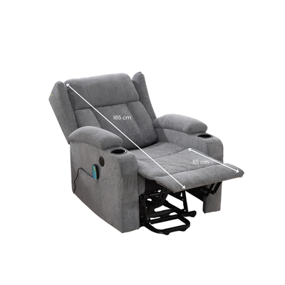 Electric Lifting Massage Recliner Armchair - Dark Grey
