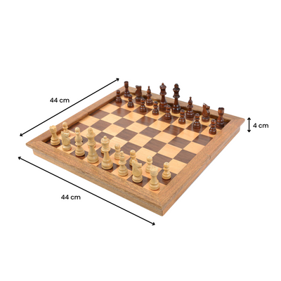 Deluxe Wooden Chess Box – Large King & Storage Tray