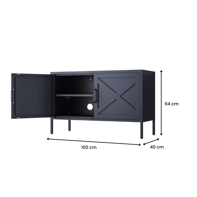 Phoenix Steel Storage Locker - Slate Grey