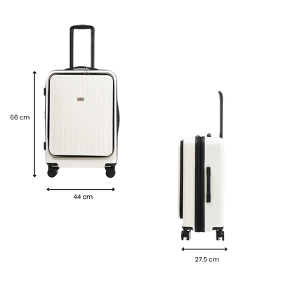 Solura Pro 55cm, 66cm & 76cm Hardside Luggage Set White