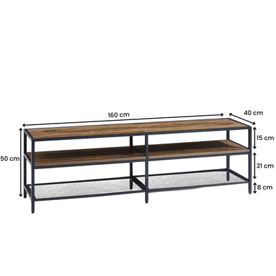 Soma 1.6m Entertainment TV Stand - Rustic Brown