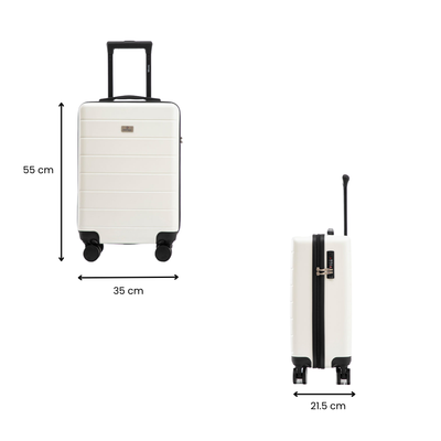 Liberty 55cm, 66cm & 76cm Hardside Luggage Set White