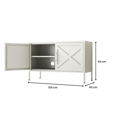 Phoenix Steel Storage Locker - Cream White