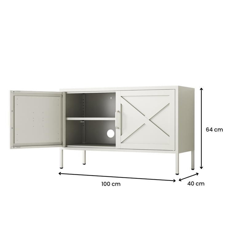 Phoenix Steel Storage Locker - Cream White