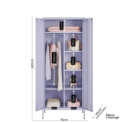 Rainbow Locker Storage Wardrobe - Purple