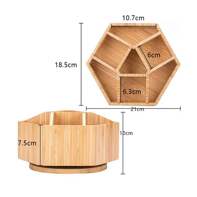 Bamboo Rotating Arts Supply Organiser