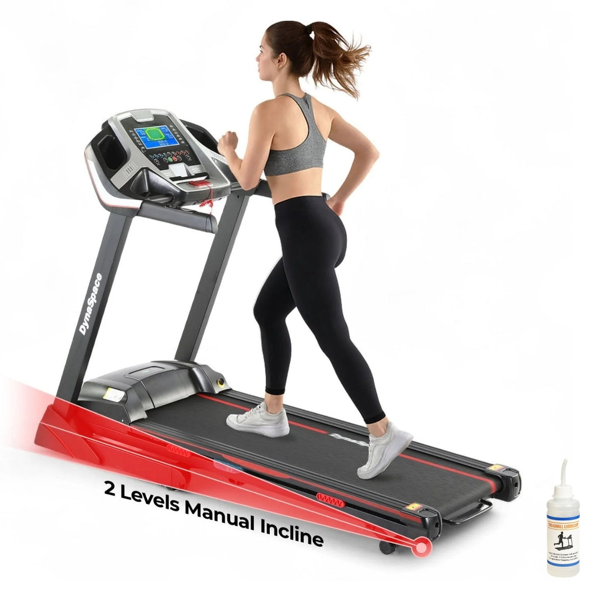 DynaSpace X3 Foldable Treadmill 2-Level Manual Incline 16km/h 450mm