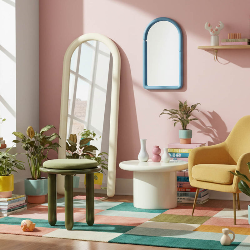 Alia Wall Mirror - Light Blue