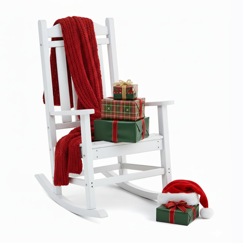 Adirondack Outdoor Rocking Chair - White