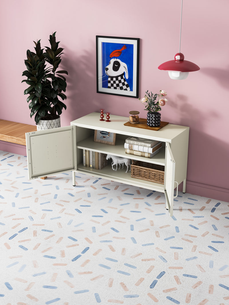 Phoenix Steel Storage Locker - Cream White
