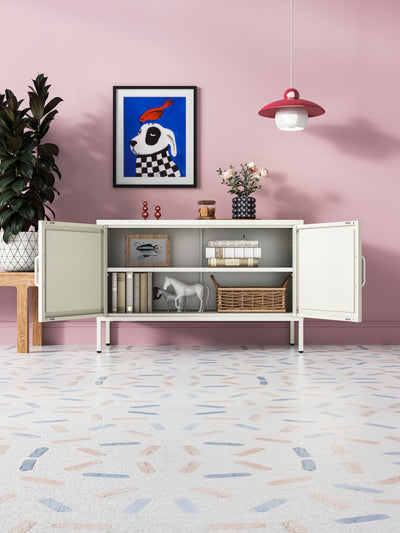 Phoenix Steel Storage Locker - Cream White