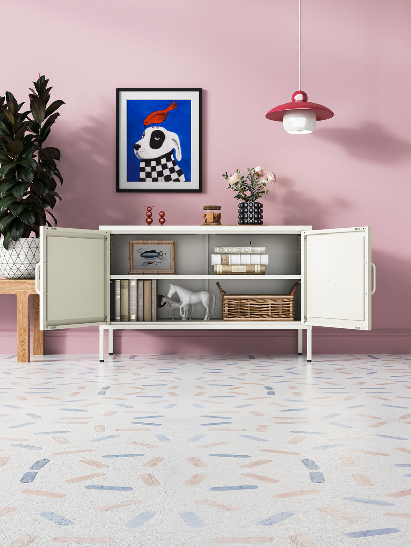Phoenix Steel Storage Locker - Cream White