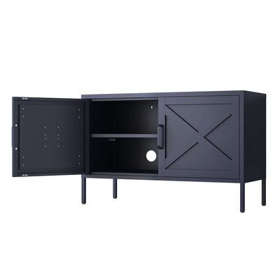 Hamptons Steel Storage Locker - Slate Grey