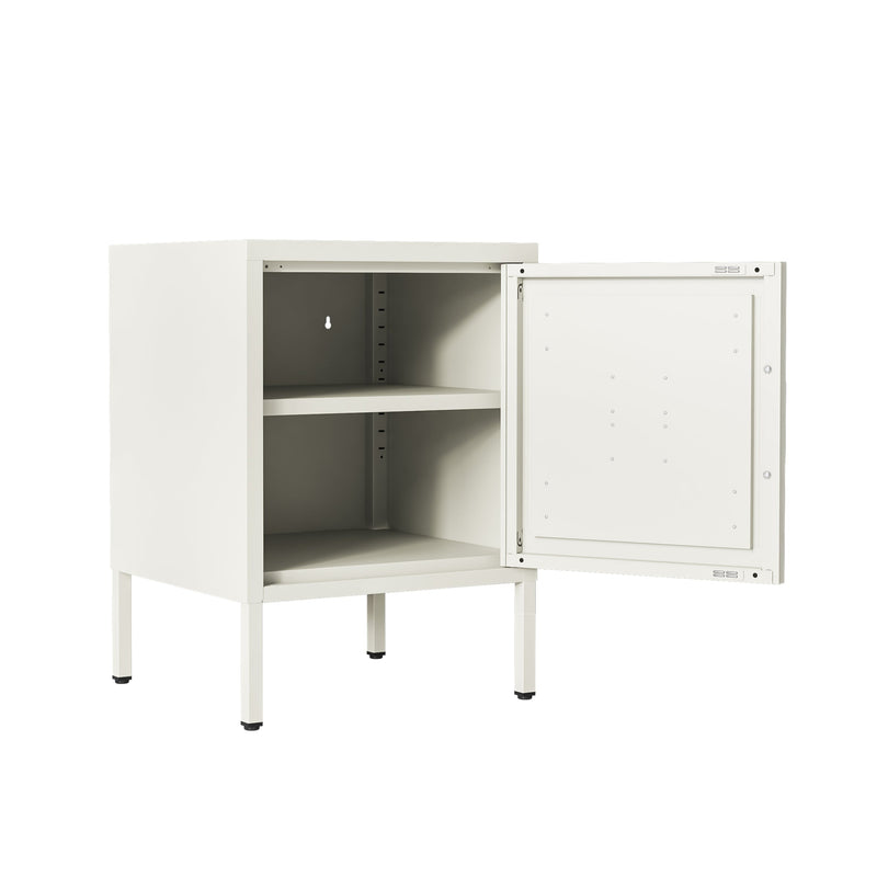 Phoenix Bedside Table Locker - Cream White