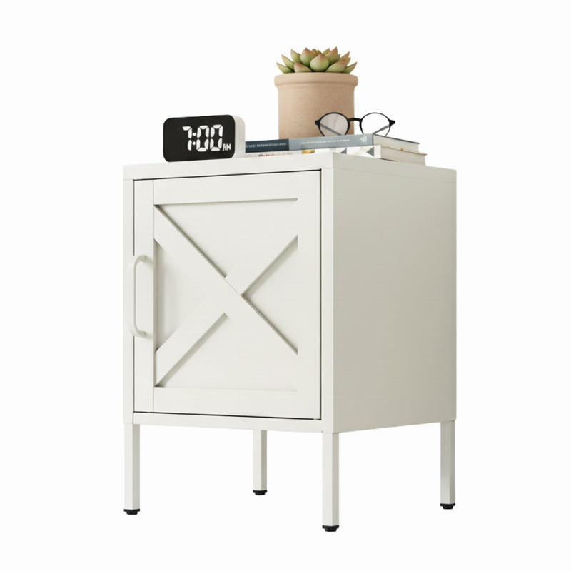 Hamptons  Bedside Table Locker - Cream White