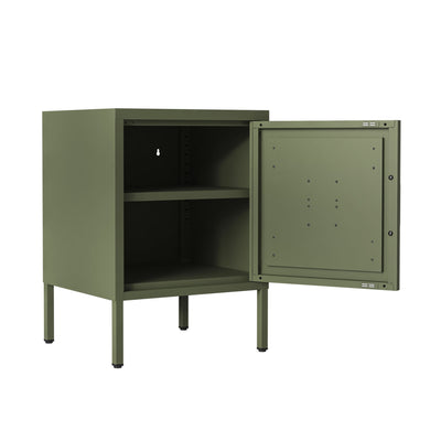 Phoenix Bedside Table Locker -  Army Green