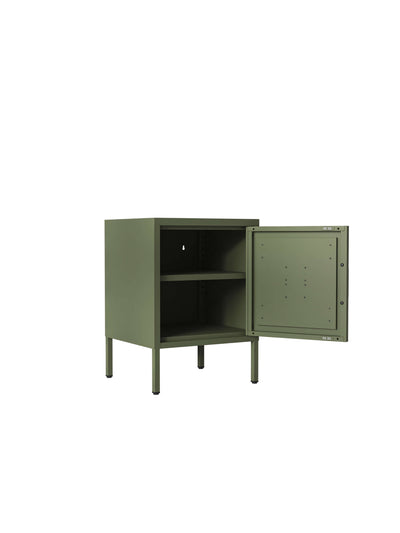 Hamptons Bedside Table Locker -  Army Green