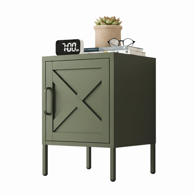 Hamptons Bedside Table Locker -  Army Green