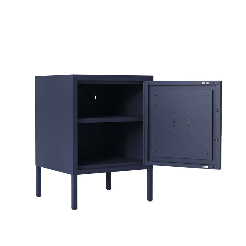 Hamptons Bedside Table Locker - Slate Grey