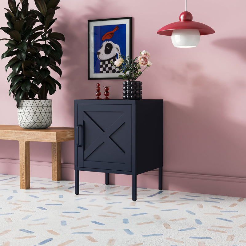 Phoenix Bedside Table Locker - Slate Grey