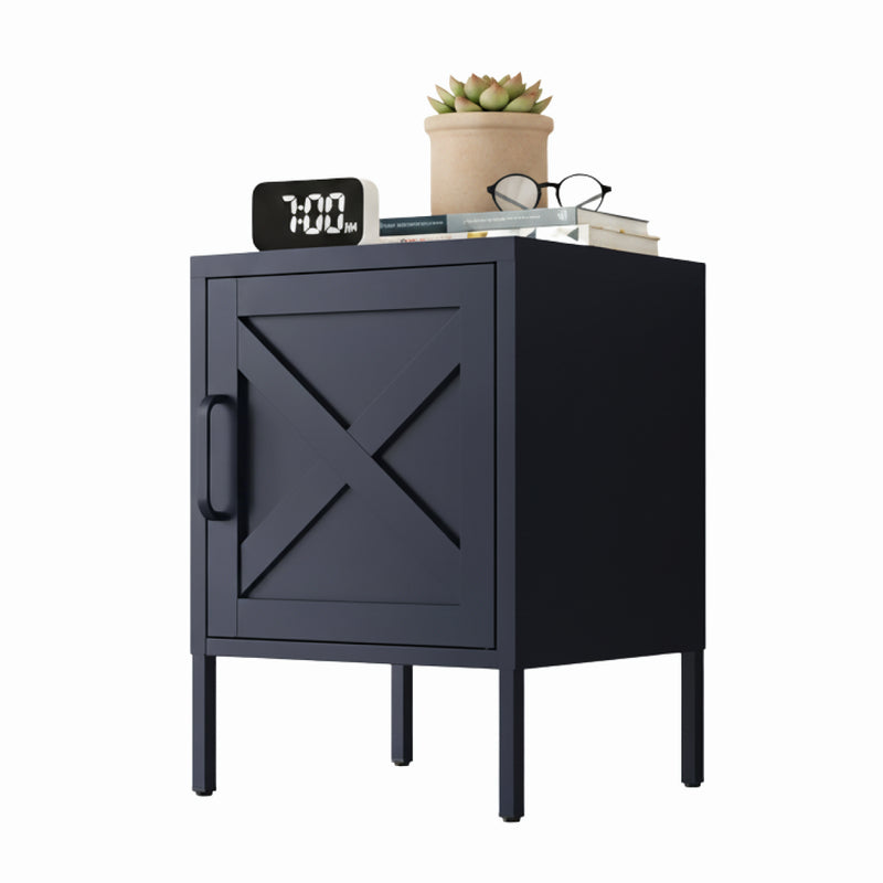 Hamptons Bedside Table Locker - Slate Grey