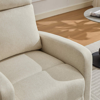 Frankie Linen Comfort Manual Recliner - Cream