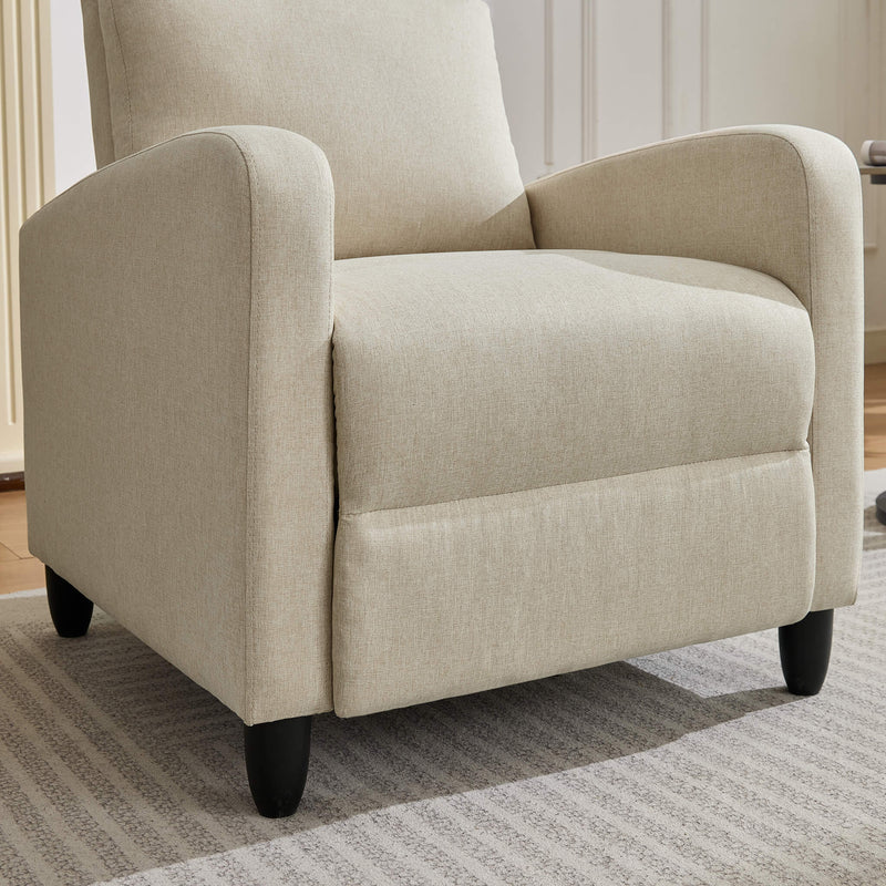 Frankie Linen Comfort Manual Recliner - Cream