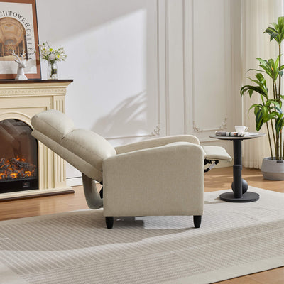 Frankie Linen Comfort Manual Recliner - Cream