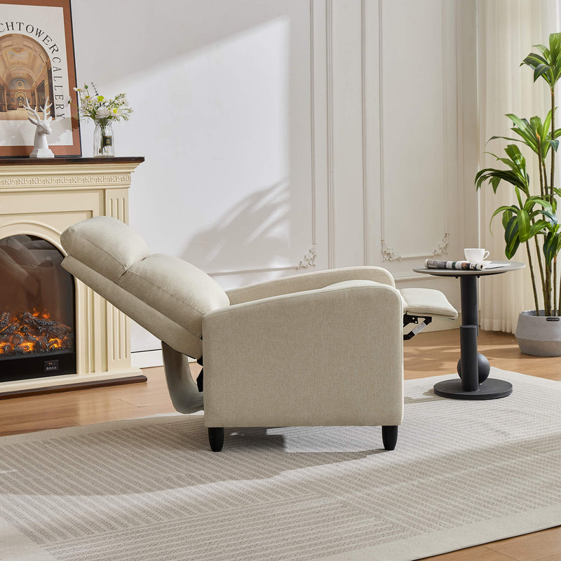 Frankie Linen Comfort Manual Recliner - Cream