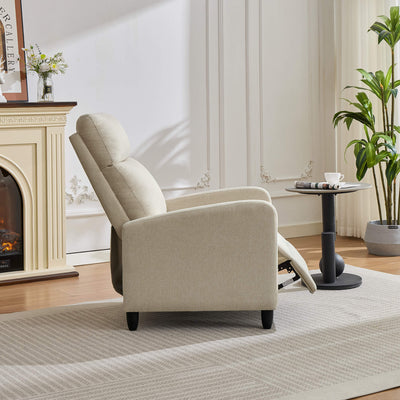 Frankie Linen Comfort Manual Recliner - Cream