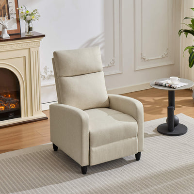 Frankie Linen Comfort Manual Recliner - Cream