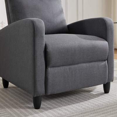 Frankie Linen Comfort Manual Recliner - Grey
