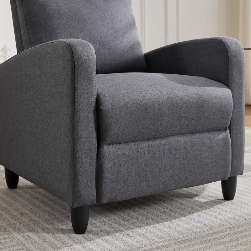 Frankie Linen Comfort Manual Recliner - Grey