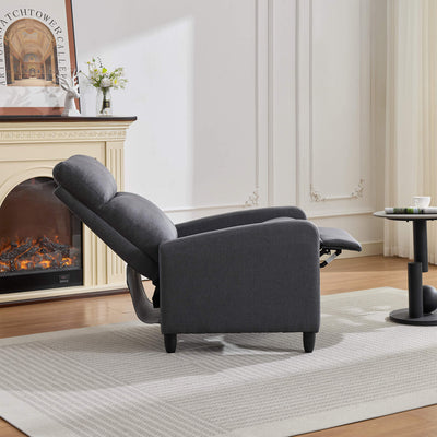Frankie Linen Comfort Manual Recliner - Grey
