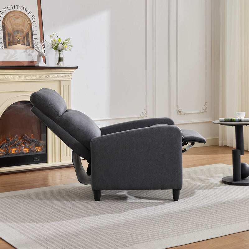 Frankie Linen Comfort Manual Recliner - Grey