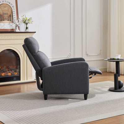 Frankie Linen Comfort Manual Recliner - Grey