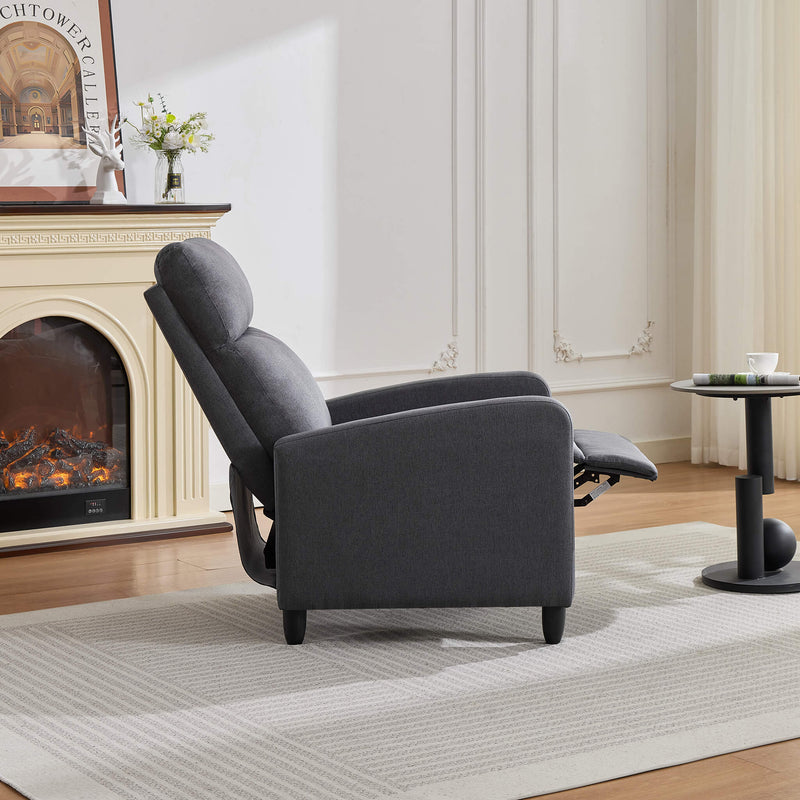 Frankie Linen Comfort Manual Recliner - Grey