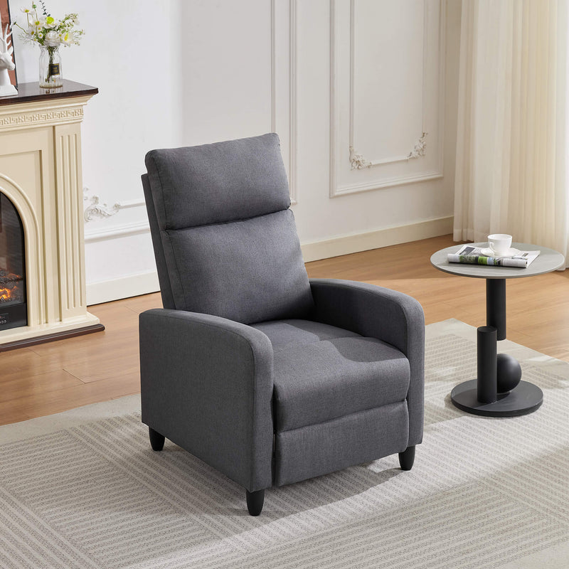 Frankie Linen Comfort Manual Recliner - Grey