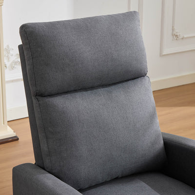 Frankie Linen Comfort Manual Recliner - Grey