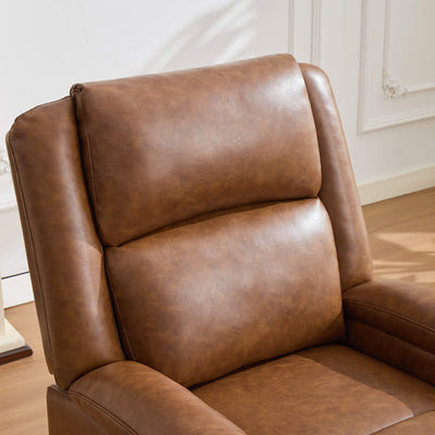 Orlo Modern Faux Leather Recliner - Camel