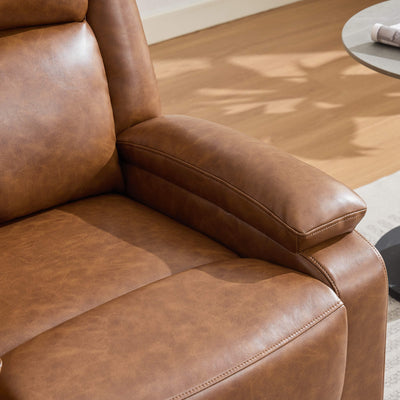 Orlo Modern Faux Leather Recliner - Camel