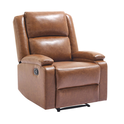 Orlo Modern Faux Leather Recliner - Camel
