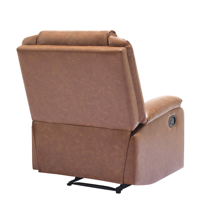 Orlo Modern Faux Leather Recliner - Camel