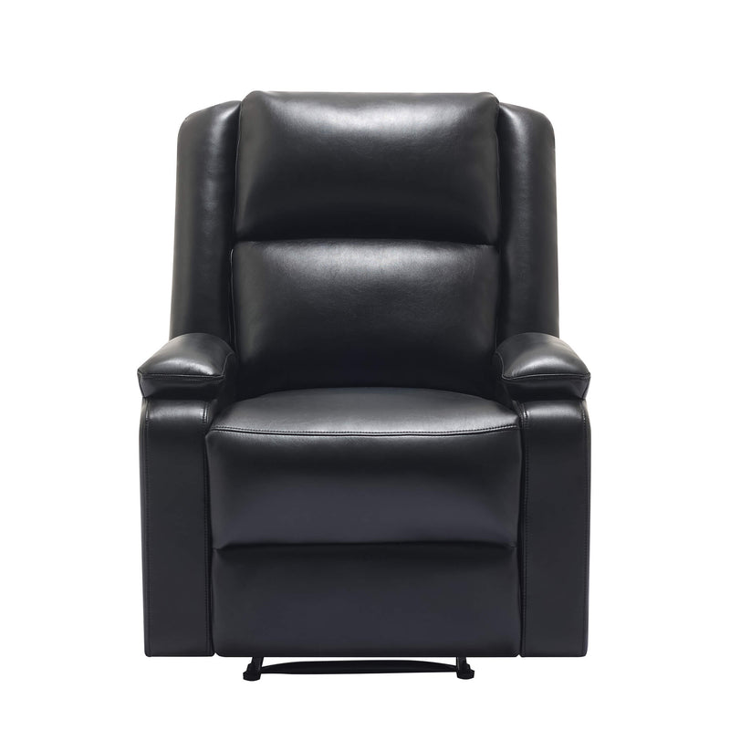 Orlo Modern Faux Leather Recliner - Black