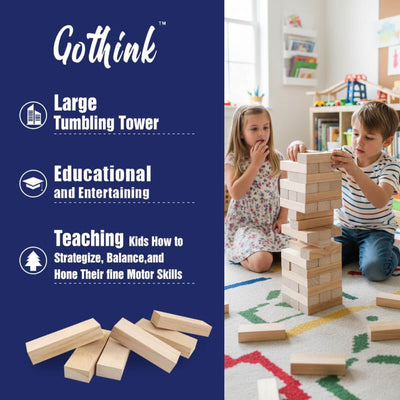 Giant Wooden Tumble Tower – Classic 60 Block Set