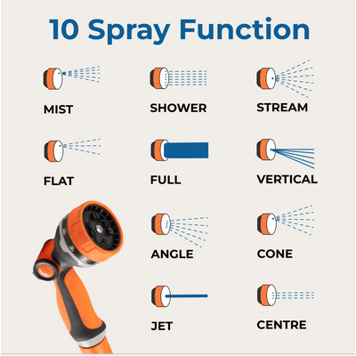 Hose Reel with 10 Spray Modes 30M