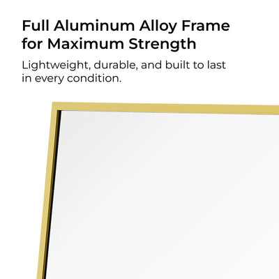 Sorelle Rectangular Full Length Standing Mirror - Gold