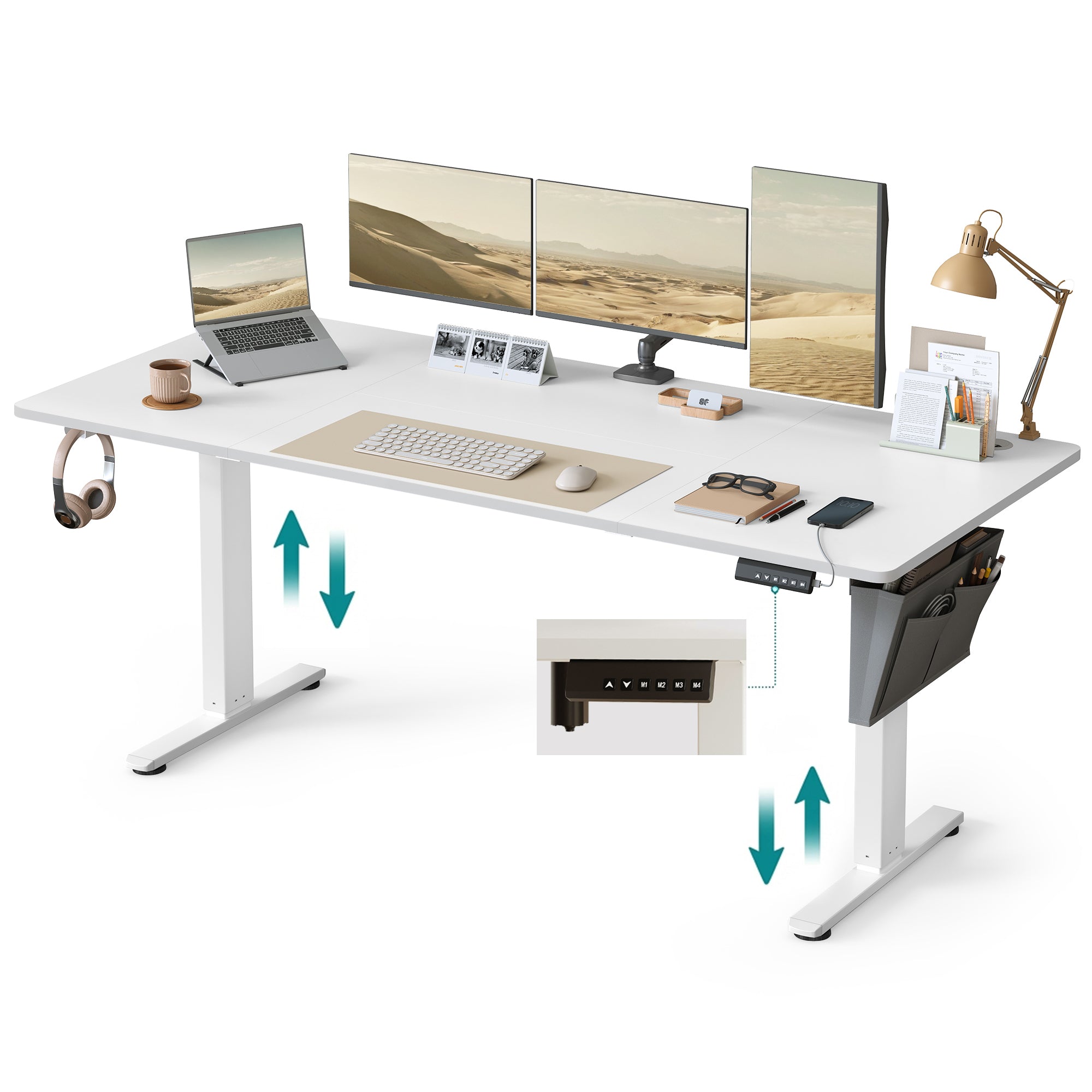 Electric Standing Desk 180 cm x 80 cm – White – Space General