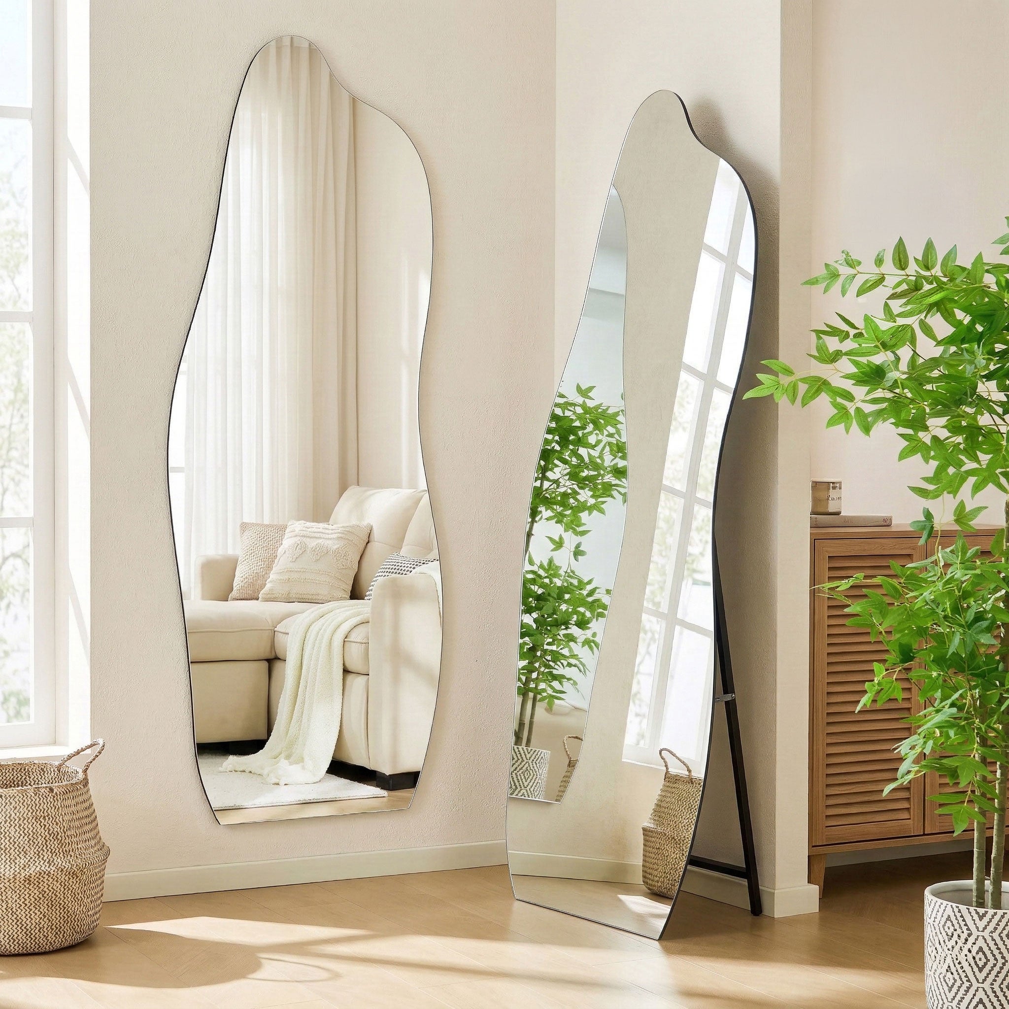 Curvy Luxe Full Mirror 170x70cm - Elegant Design – Space General